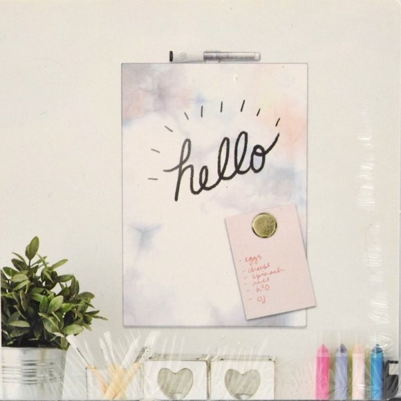 U Brand Frameless Magnetic Dry-Erase Board 11 x 15.5 in Marbled Faux Marker Kit - Picture 3 of 4